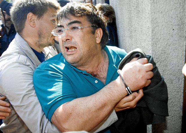 Imagen del dirigente de ETA 'Thierry', en el momento de su detencin en Burdeos en 2008