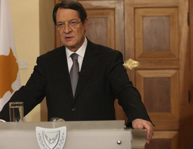 El presidente chipriota, Nikos Anastasiades el 25 de marzo. | CPO