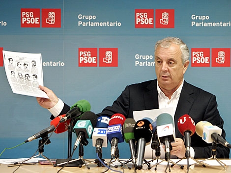 El lder de los socialistas gallegos, Pachi Vzquez, hoy en rueda de prensa. | Efe