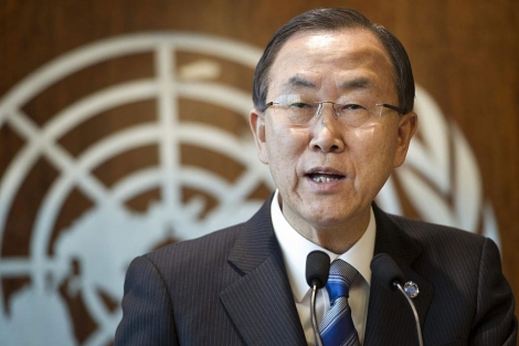 Ban Ki-moon, durante una intervencin en Nueva York. | Efe