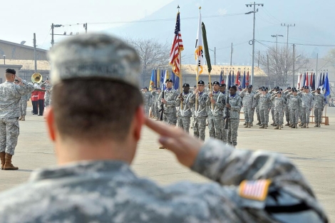 Soldados estadounidenses, en una base cercana a Sel (Corea del Sur). | Afp