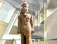 Estatua de Ramss II, en una imagen virtual.