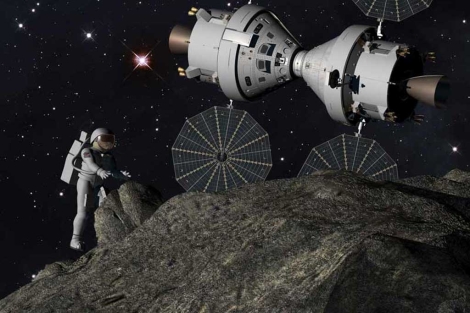Recreacin artstica de una misin en un asteroide.| Lockheed Martin
