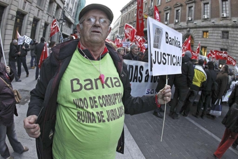 Protesta contra Bankia en Madrid. | Kote Rodrigo