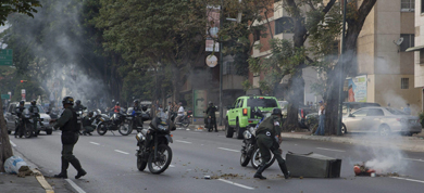 Disturbios en las calles de Caracas. | Efe