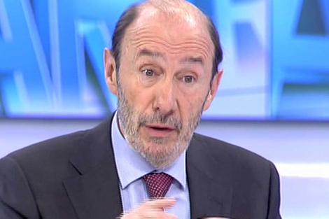 El secretario general del PSOE, Alfredo Prez Rubalcaba. | Foto: Telecinco.