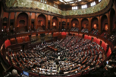 La Cmara Baja del Parlamento italiano, en plena votacin. | Reuters