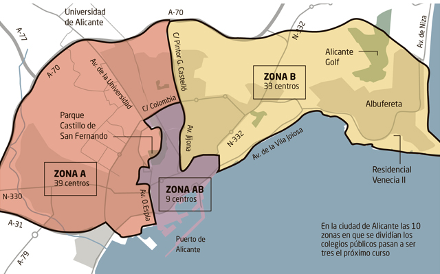 Nuevo mapa educativo en Alicante. | Conselleria de Educacin | P.J.