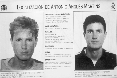Cartel policial de localización de Antonio Anglés. | Efe