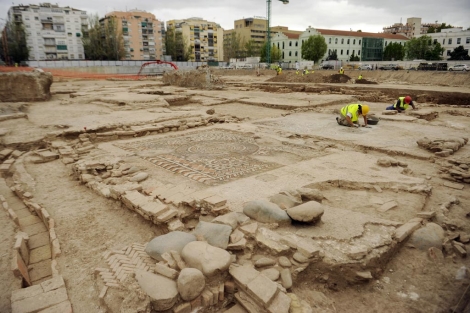 Vista general del yacimiento romano descubierto en Granada. | Jesús G. Hinchado