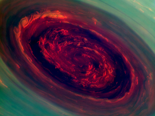 Imagen del huracn de 2.000 kilmetros de dimetro en Saturno. | NASA
