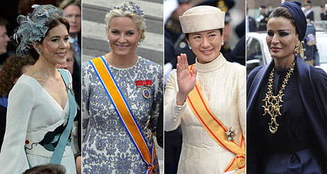 Mary de Dinamarca, Mette Marit de Noruega, Masako de Japn y la jequesa de Qatar. | Agencias