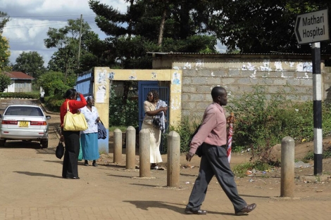 La entrada al Hospital Mathari de Nairobi, donde se produjo la fuga. | Afp