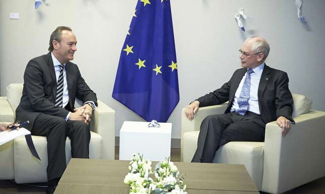 Alberto Fabra, junto al presidente del Consejo Europeo, Herman Van Rompuy. | GVA