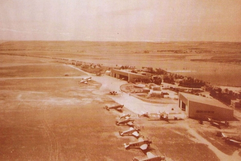 Vista area del aeropuerto de Barajas en 1933