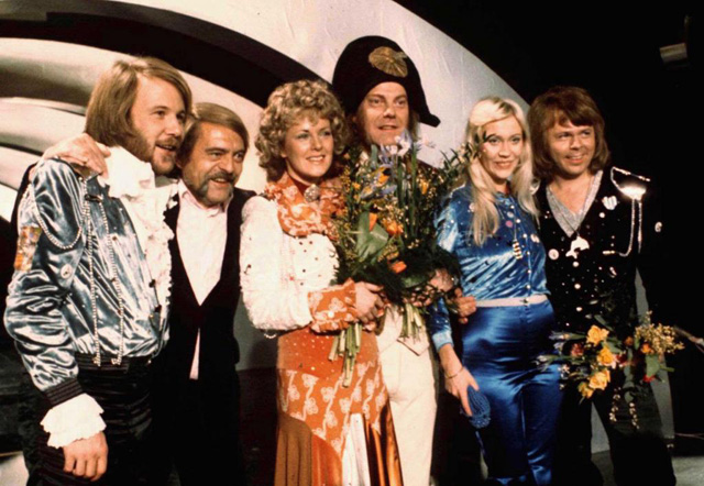 Integrantes del grupo ABBA durante la edición de Eurovisión en 1974. | E. M.