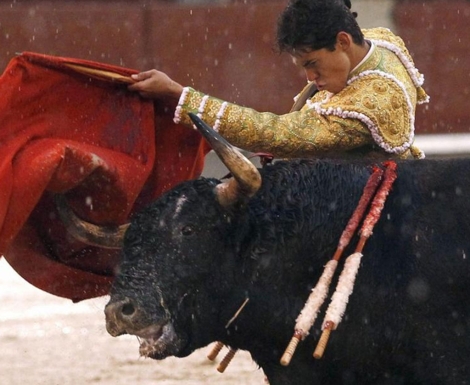 El diestro Diego Silveti durante la faena a su primer toro. | Efe
