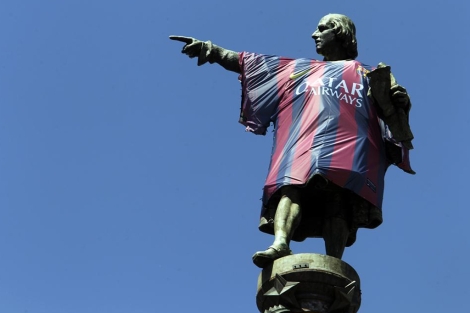 se viste 'culé' para promocionar nueva camiseta del Barcelona | Barcelona | elmundo.es
