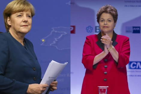 Angela Merkel y Dilma Rousseff.| Efe