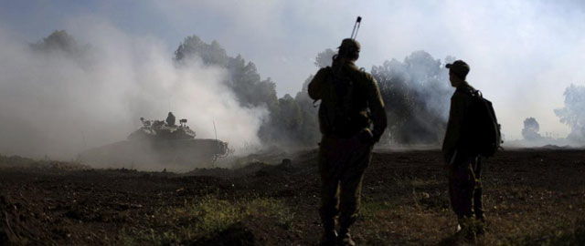 Soldados isreales durante unos ejercicios militares en la frontera con Siria. | Efe