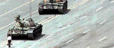 Tanques en Tiananmen en 1989