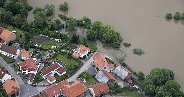 Vista area de una zona inundada en Druber, (Alemania). | Efe Vea las imgenes