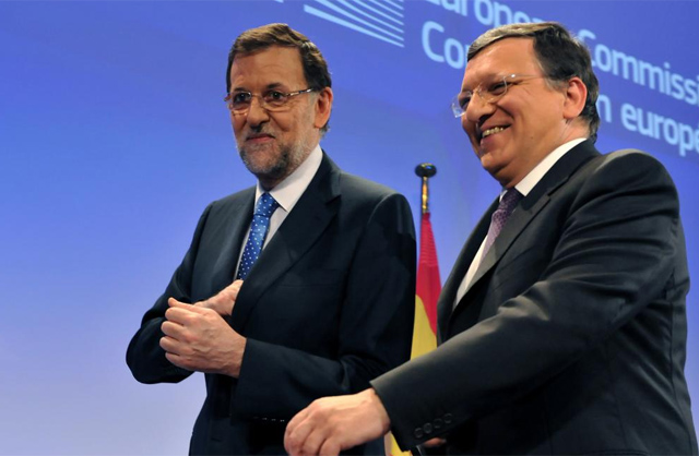 Rajoy con Barroso. | Afp