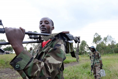 Miembros del M23, cerca de Goma.| Afp