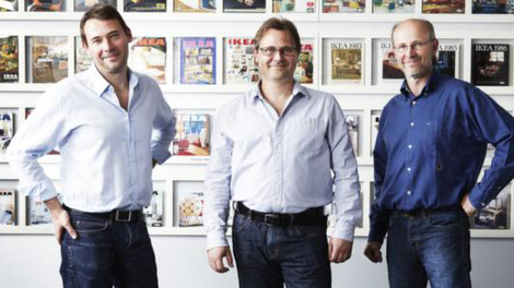 Jonas, Mathias y Peter Krampav, los herederos del imperio Ikea.
