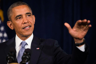 El presidente de EEUU, Barack Obama, durante su discurso. | Afp