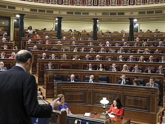 Rubalcaba se dirige este miércoles a Rajoy en la sesión de control al Gobierno. | José Aymá