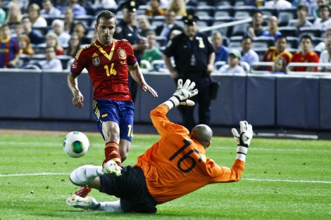 Roberto Soldado, durante el partido de la seleccin ante Irlanda. | Efe