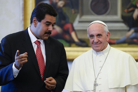 El presidente Nicolas Maduro y el Papa Francisco. | Afp