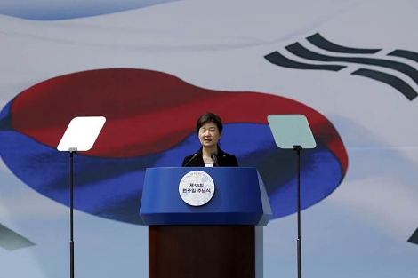 La presidenta surcoreana, Park Geun-hye, durante un discurso en Seúl. | Reuters