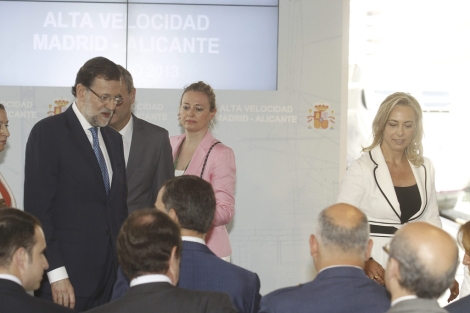 Rajoy (i) y Castedo (d), apenas se miraron durante la de inauguracin. | Alberto Cullar