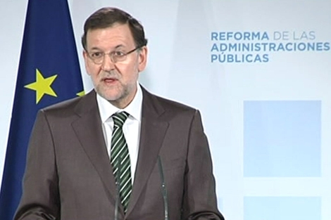El presidente del Gobierno, Mariano Rajoy, en su rueda de prensa.