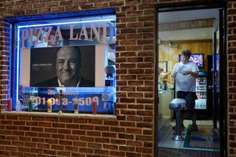 El homenaje de una pizzeria de Nueva Jersey a Gandolfini.| Reuters