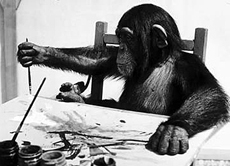 El mono pintor 'Congo'. | E.M.