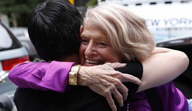 Edith Windsor tras conocer la sentencia.| Reuters