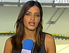La periodista, en Brasil.