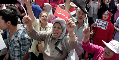 Manifestantes en la plaza Tahrir en El Cairo.| Efe VEA MS IMGENES