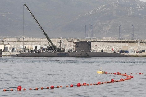 El submarino en la base naval de Gibraltar el pasado mes de mayo. | Francisco Ledesma