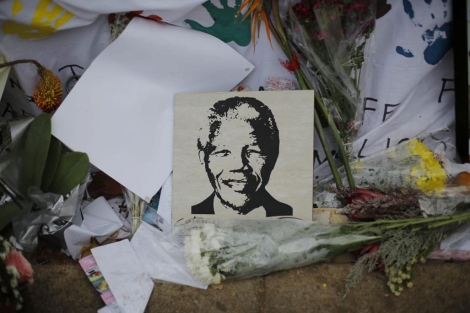 Un dibujo del ex presidente de Sudfrica, Nelson Mandela.| Efe