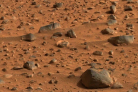 Imagen de rocas de la superficie de Marte captada con el 'Spirit'. | NASA