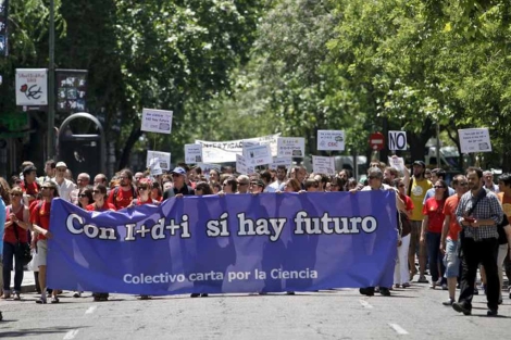 Manifestación de científicos en Madrid el 14J. | Sergio Enriquez-Nistal