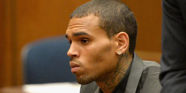Chris Brown ante el juez el pasado 15 de julio.