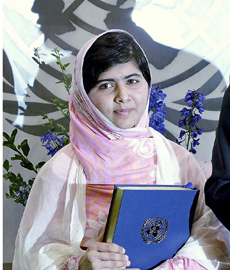 Malala, en la ONU. | Afp