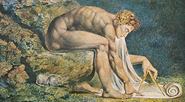 Isaac Newton, retratado por William Blake. | El Mundo