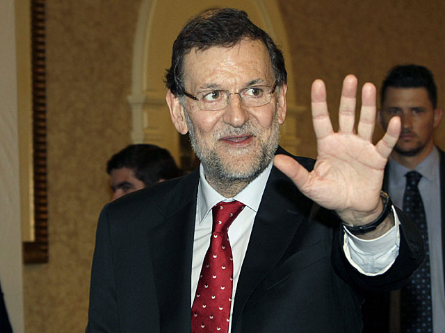 Mariano Rajoy, ayer, antes de reunirse con 16 ministros de Exteriores de la UE en Palma. | Efe