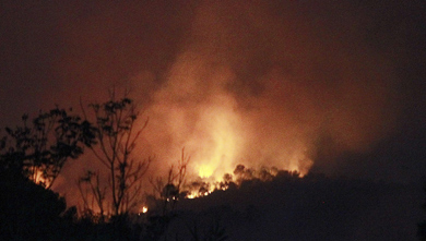 Incendio cerca de la localidad de Vilamarxant. | Benito Pajares